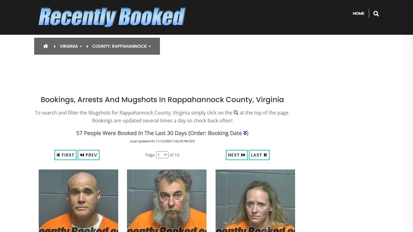 Bookings, Arrests and Mugshots in Rappahannock County, Virginia